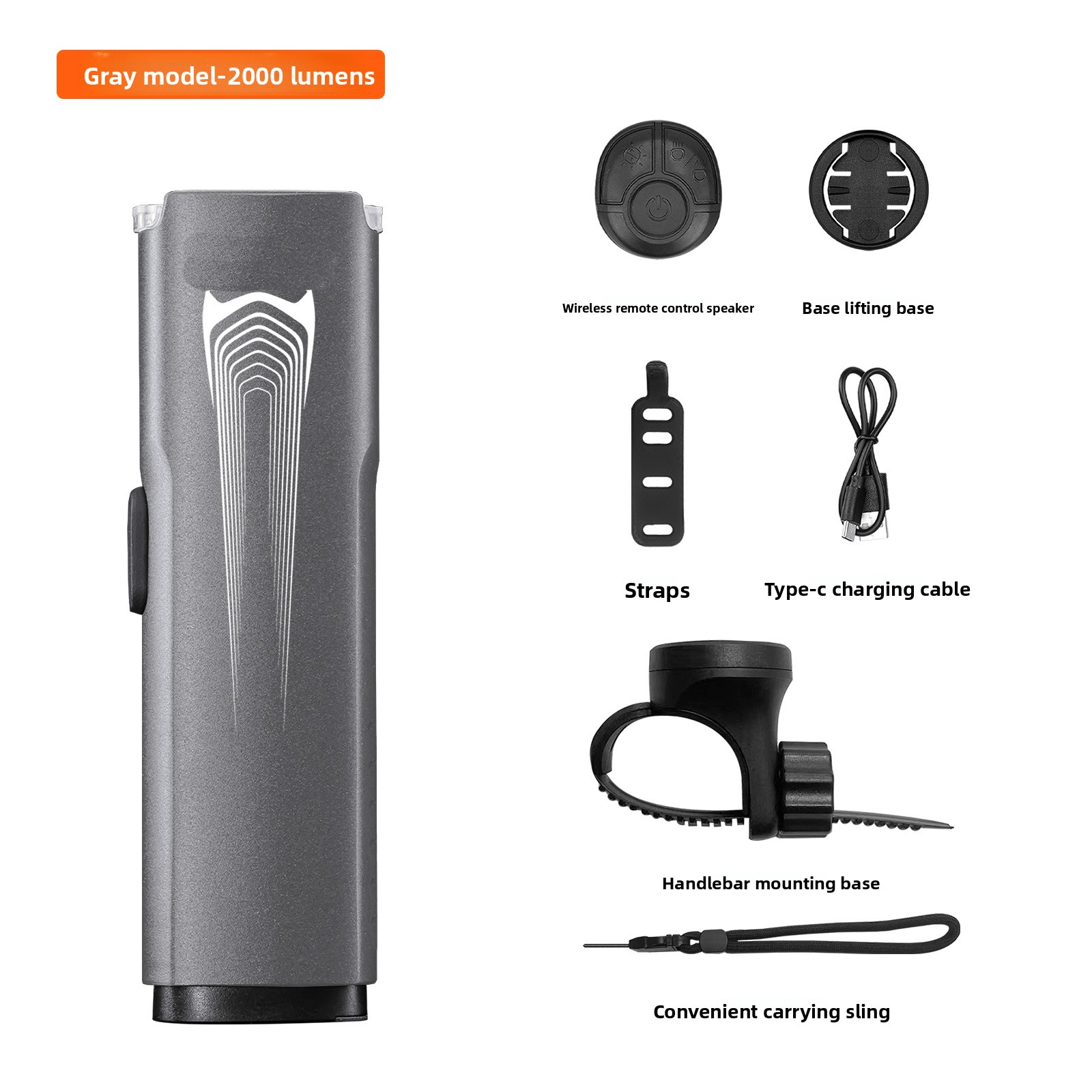 Aluminum Bike Front Light with Wireless Remote, 1600–2000LM, IP66 Cut - Off Beam - OPlace