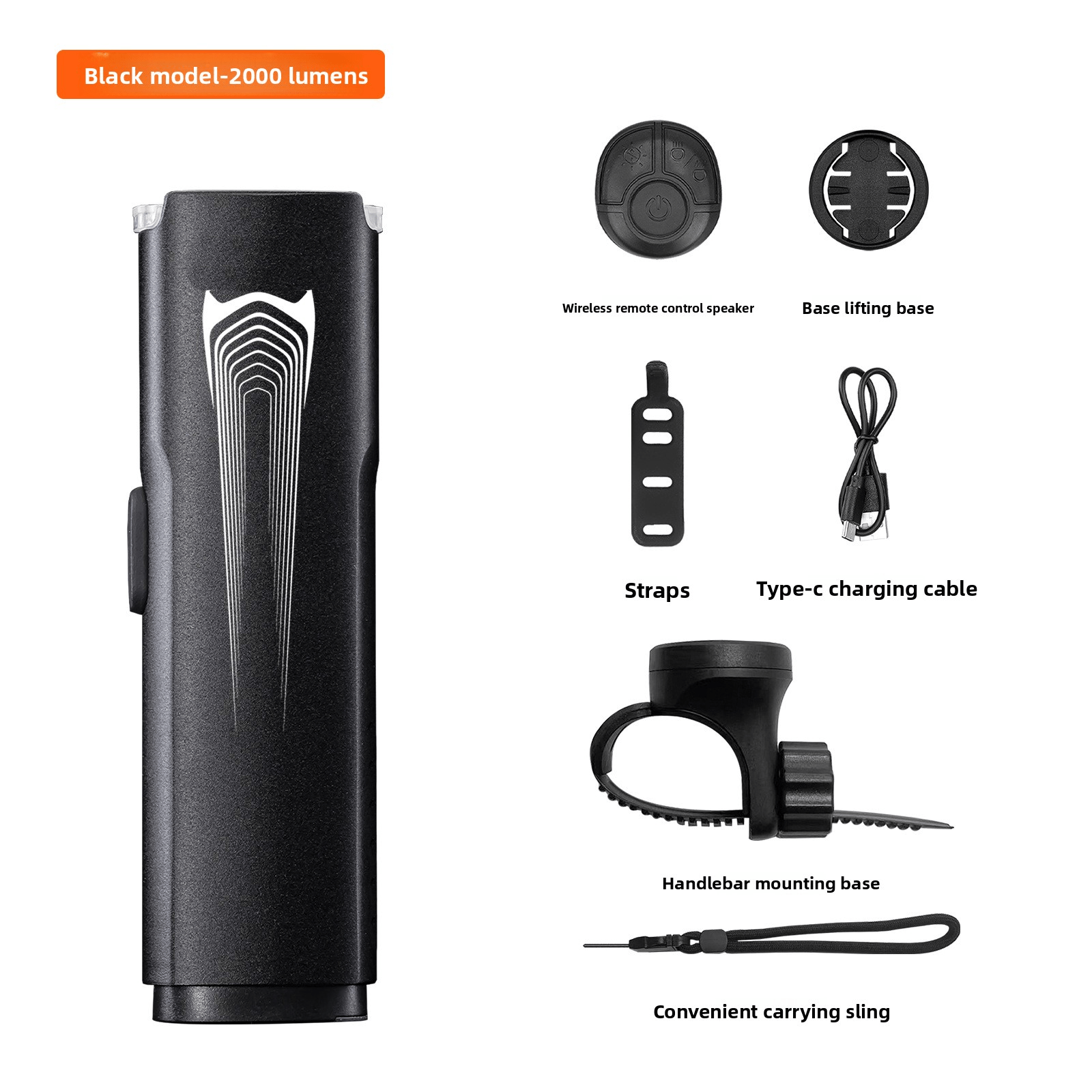 Aluminum Bike Front Light with Wireless Remote, 1600–2000LM, IP66 Cut - Off Beam - OPlace