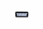 Black rectangular multi-LED USB-C rechargeable bike front light on a white background