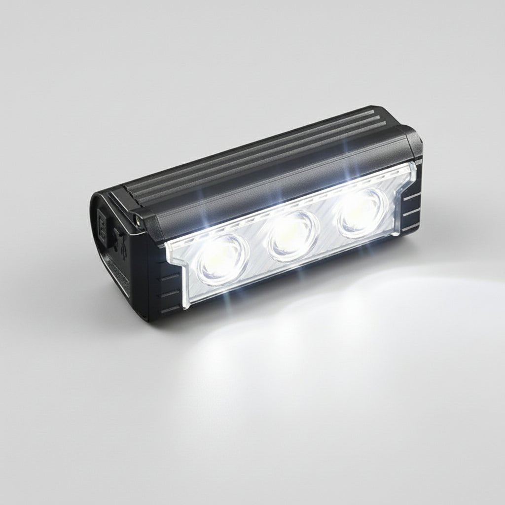 Aluminum Multi - LED Rechargeable Bike Front Light | USB Type - C, IP65 - OPlace