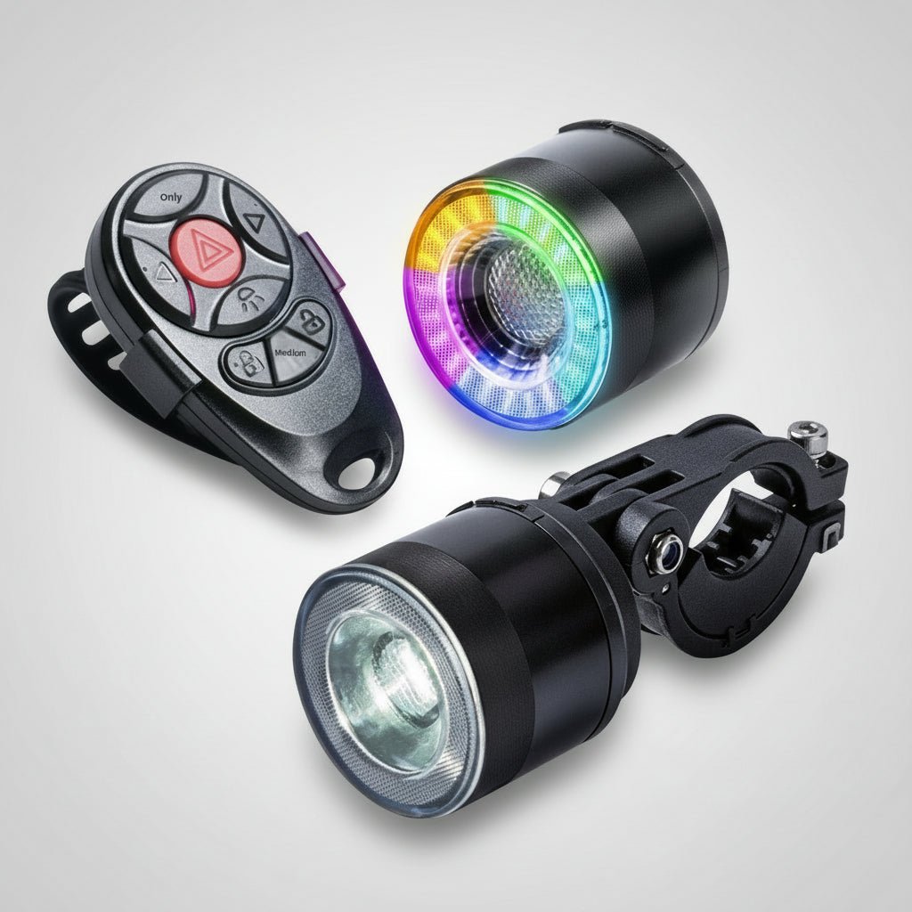 Bicycle Front & Rear Light Set for Commuting and E - Bikes, USB - C Rechargeable, Waterproof - OPlace