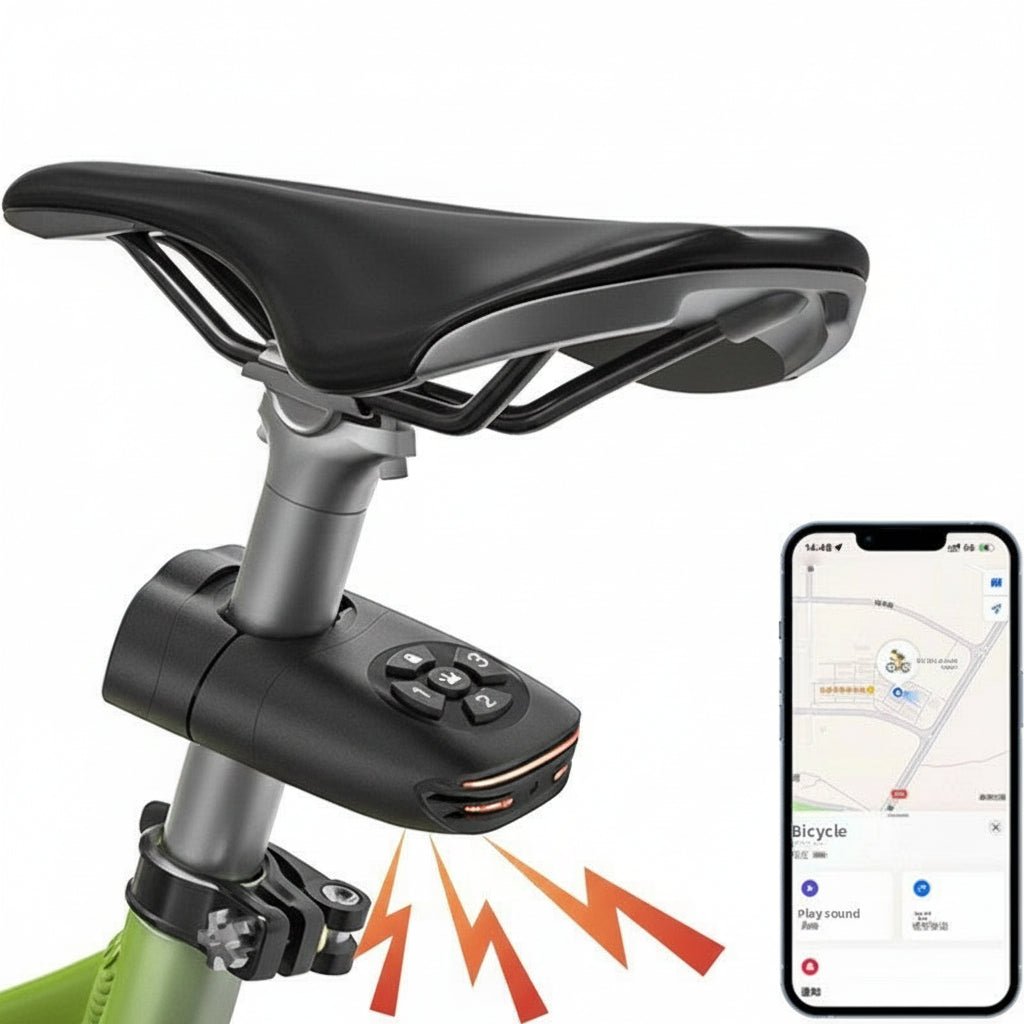 Bike Tail Light Alarm + Find My Tracker (Included) — Brake Sensor, 105dB, USB - C, IP65 - OPlace