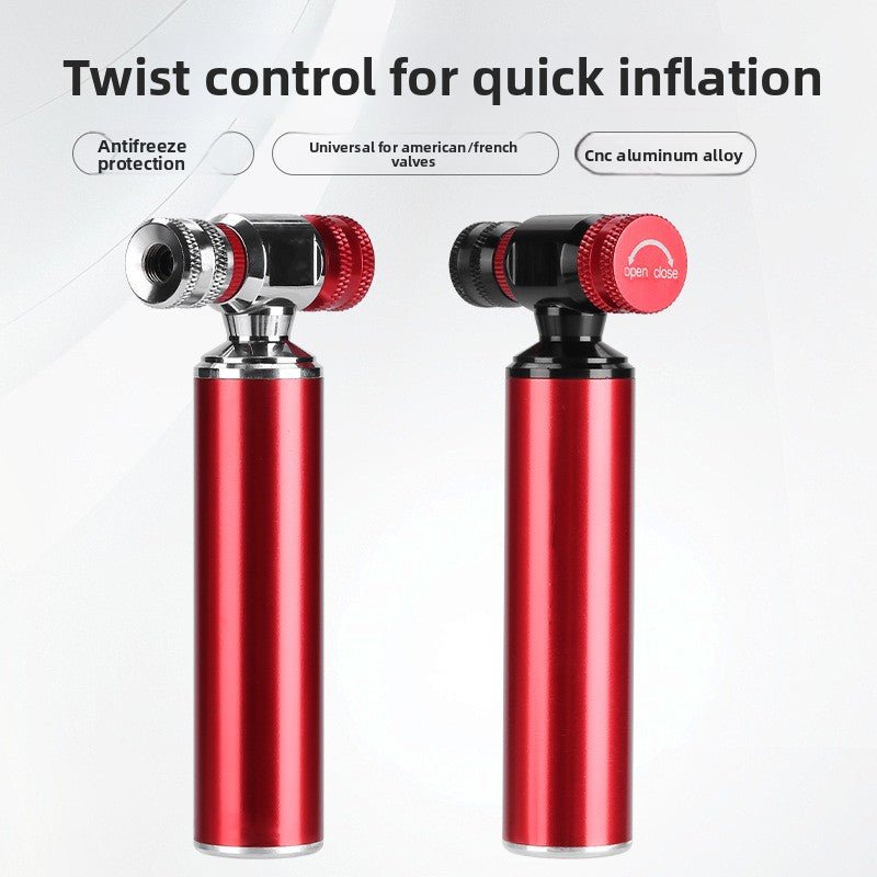 CO2 Bike Tire Inflator with Twist Control (Presta & Schrader) + Insulated Sleeve, CNC Aluminum - OPlace