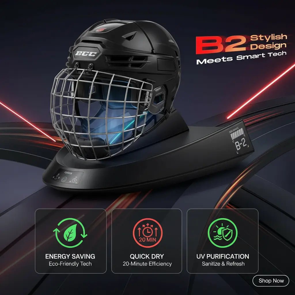 Fast Dry Helmet Dryer - 20 - Minute - UV+Negative - Ion Purification - Commuter Essential - OPlace