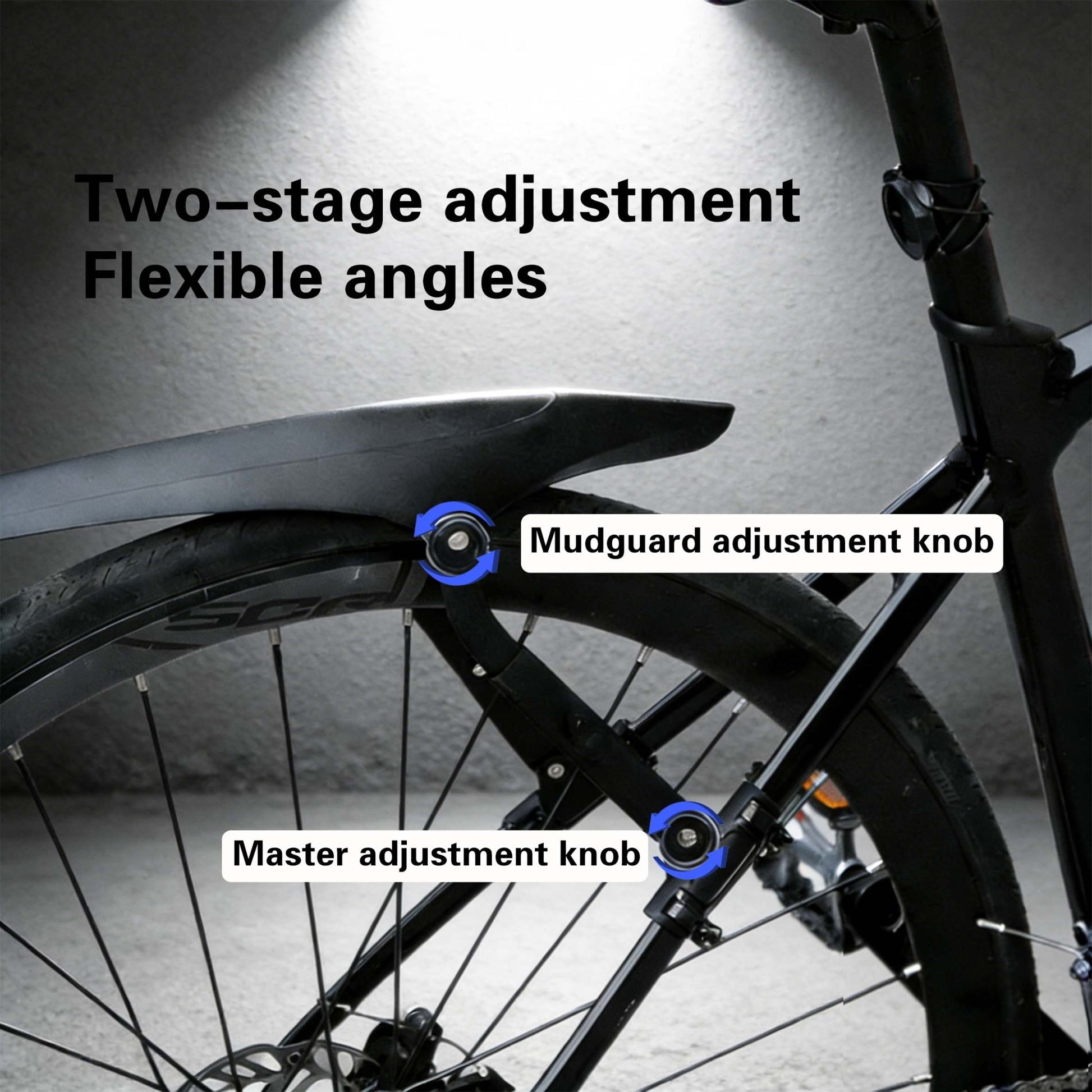 Oplace Adjustable Bicycle Fender - Quick - Release Mudguard for Road & Commuter Bikes (Front or Rear Option) - OPlace