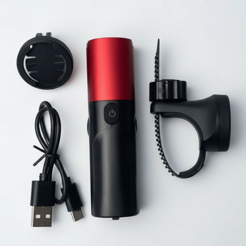 OPLACE Dual - Beam Bike Headlight with Cut - Off Line, Wireless Remote, 1600/2000 Lumens, IP66 Waterproof, USB - C Rechargeable — For E - bikes & Road/MTB - OPlace