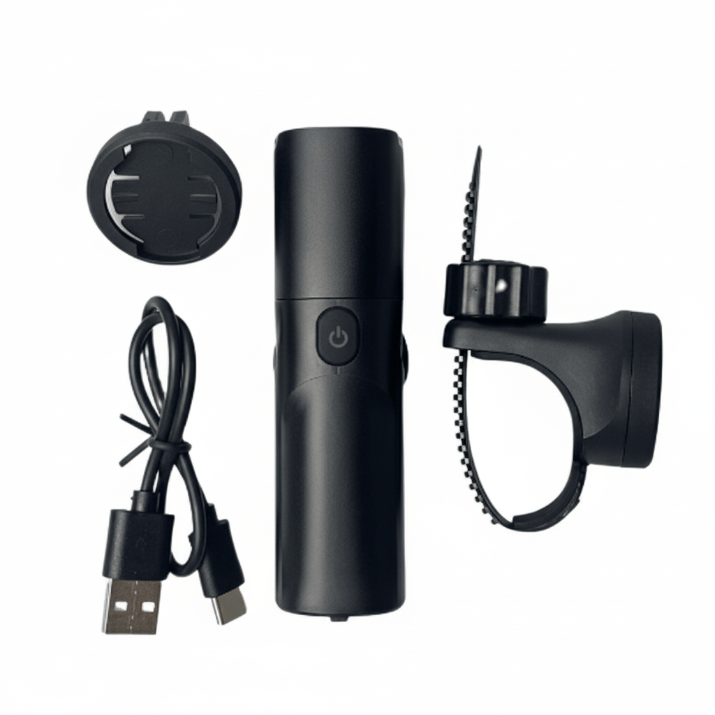 OPLACE Dual - Beam Bike Headlight with Cut - Off Line, Wireless Remote, 1600/2000 Lumens, IP66 Waterproof, USB - C Rechargeable — For E - bikes & Road/MTB - OPlace