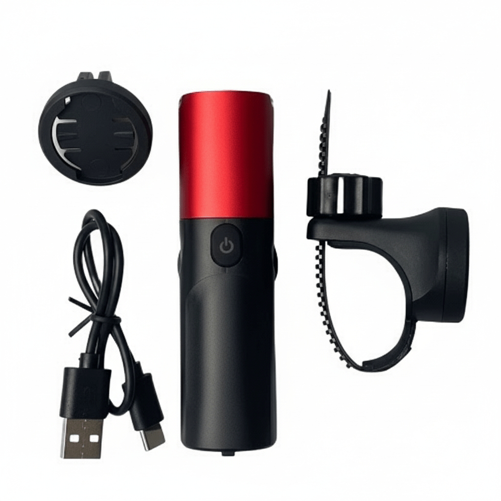 OPLACE Dual - Beam Bike Headlight with Cut - Off Line, Wireless Remote, 1600/2000 Lumens, IP66 Waterproof, USB - C Rechargeable — For E - bikes & Road/MTB - OPlace