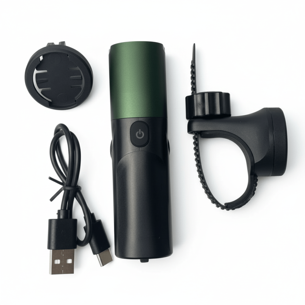 OPLACE Dual - Beam Bike Headlight with Cut - Off Line, Wireless Remote, 1600/2000 Lumens, IP66 Waterproof, USB - C Rechargeable — For E - bikes & Road/MTB - OPlace