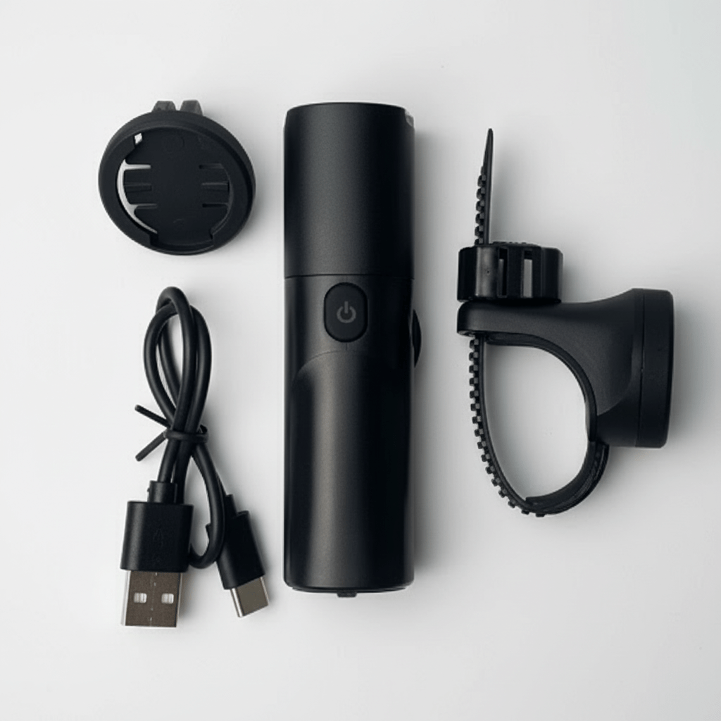 OPLACE Dual - Beam Bike Headlight with Cut - Off Line, Wireless Remote, 1600/2000 Lumens, IP66 Waterproof, USB - C Rechargeable — For E - bikes & Road/MTB - OPlace