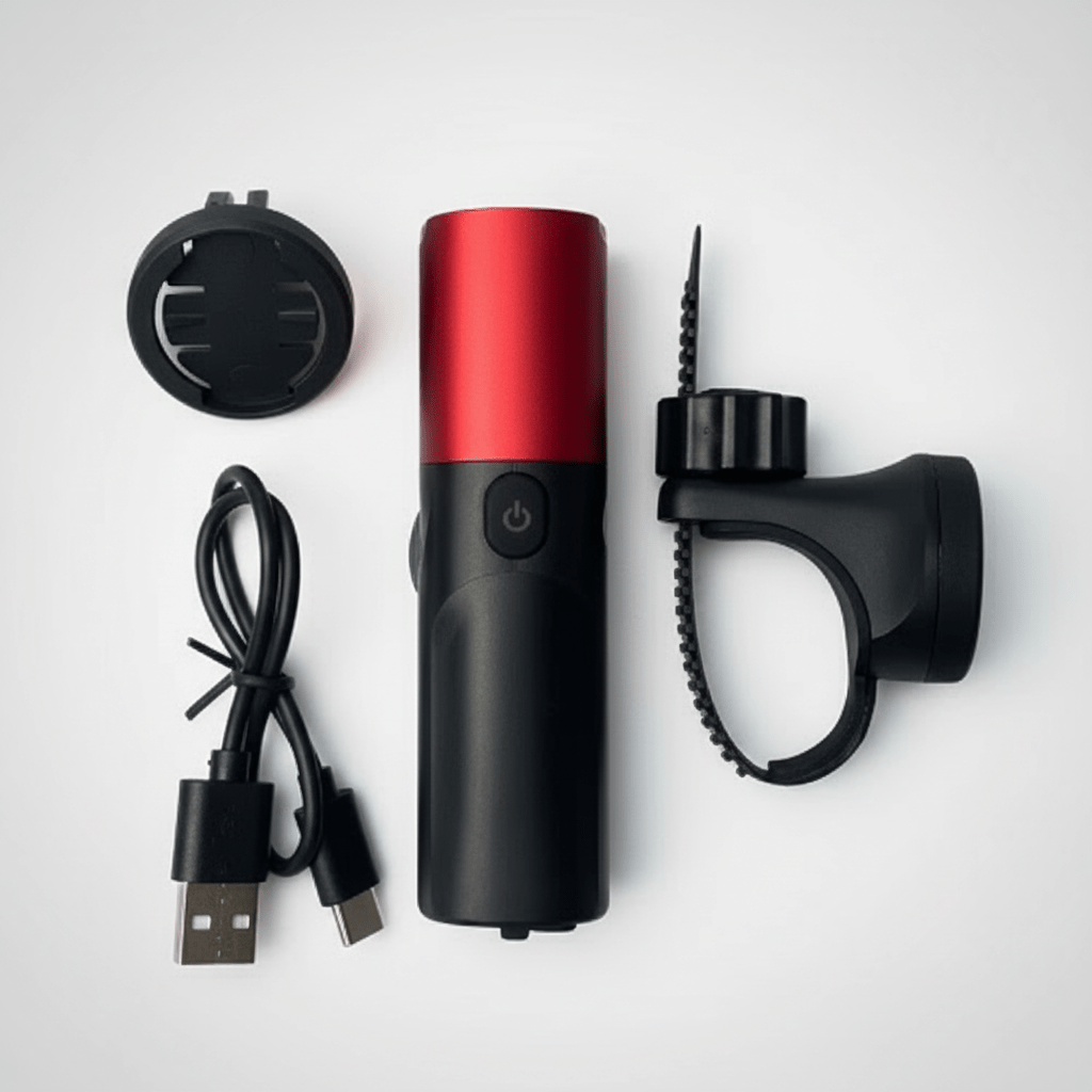 OPLACE Dual - Beam Bike Headlight with Cut - Off Line, Wireless Remote, 1600/2000 Lumens, IP66 Waterproof, USB - C Rechargeable — For E - bikes & Road/MTB - OPlace