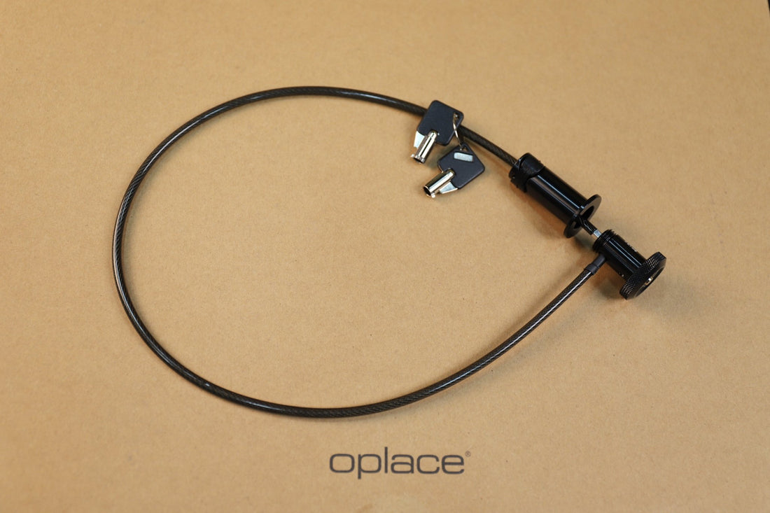 Oplace Hidden Handlebar Cable Lock - Bar - End Security for Road & MTB (Black or Silver) - OPlace