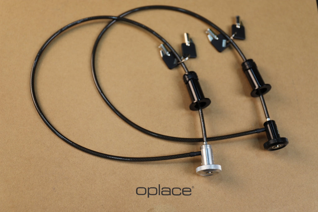 Oplace Hidden Handlebar Cable Lock - Bar - End Security for Road & MTB (Black or Silver) - OPlace