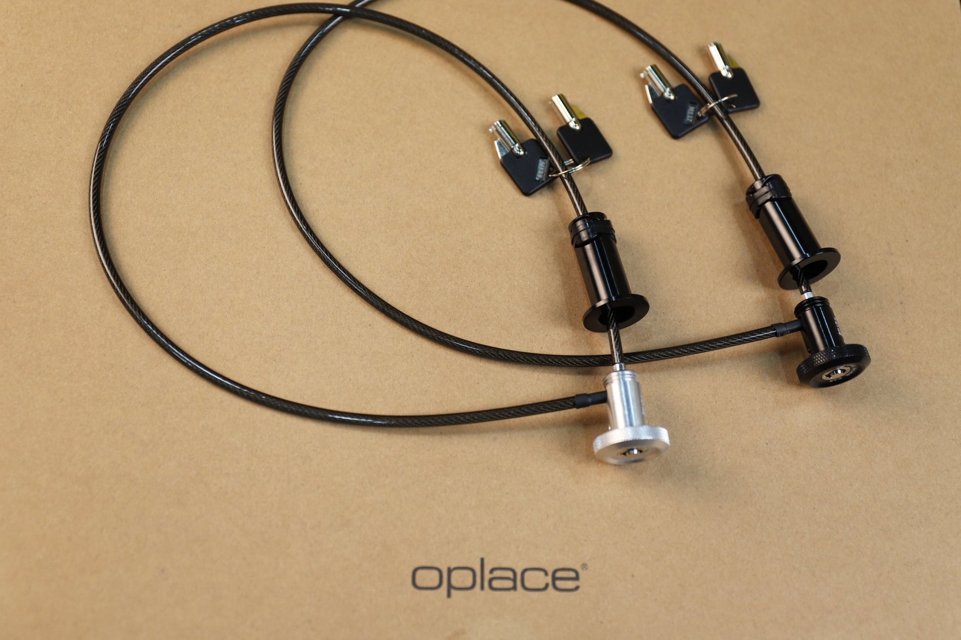 Oplace Hidden Handlebar Cable Lock - Bar - End Security for Road & MTB (Black or Silver) - OPlace