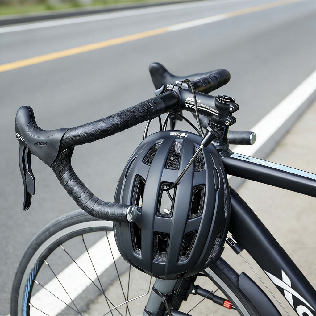 Oplace Hidden Handlebar Cable Lock - Bar - End Security for Road & MTB (Black or Silver) - OPlace