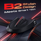 B2 Smart Helmet and Gear Dryer Pro shown on a red speed-line background