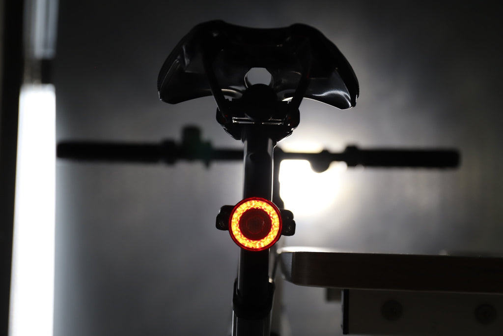 RGB Halo Smart Bike Light Series - Wireless Remote, USB-C Rechargeable, Aluminum Alloy (Variants: Rear Light Only / 2-in-1 Front & Rear Set) - OPlace