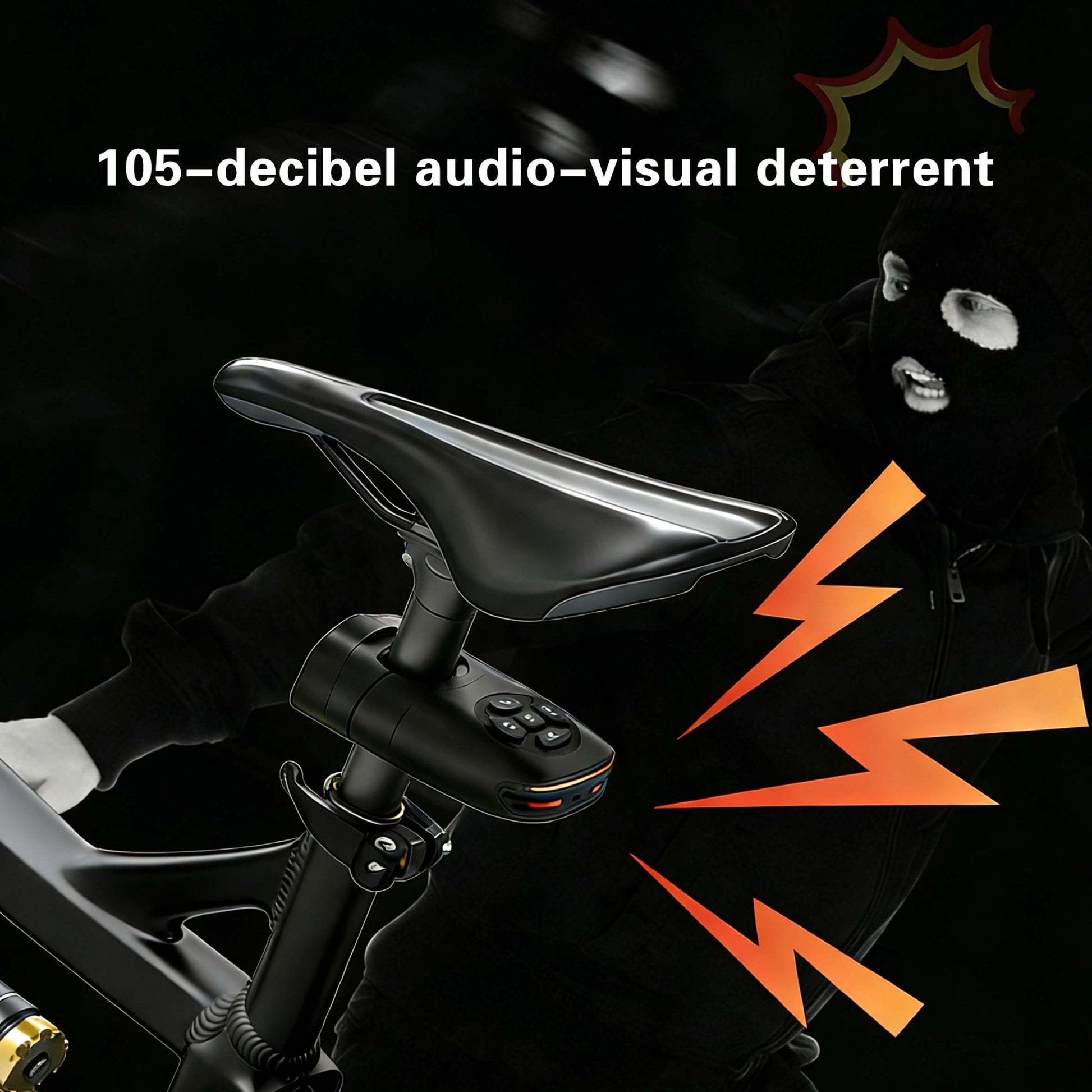 Smart Bike Alarm Tail Light - Hidden 'Find My' Tracker Slot & Brake Sensor - OPlace