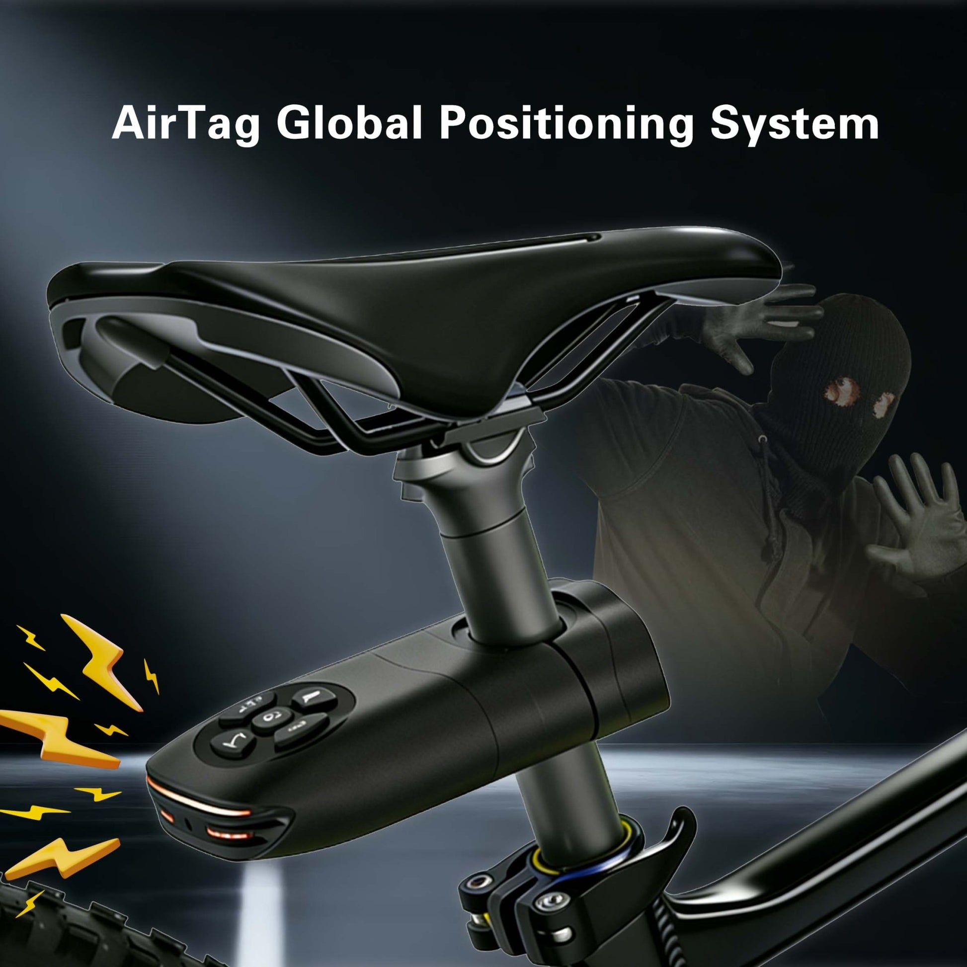 Smart Bike Alarm Tail Light - Hidden 'Find My' Tracker Slot & Brake Sensor - OPlace