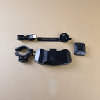 Alarm bike tail light kit with remote, mounts, strap and charging cable