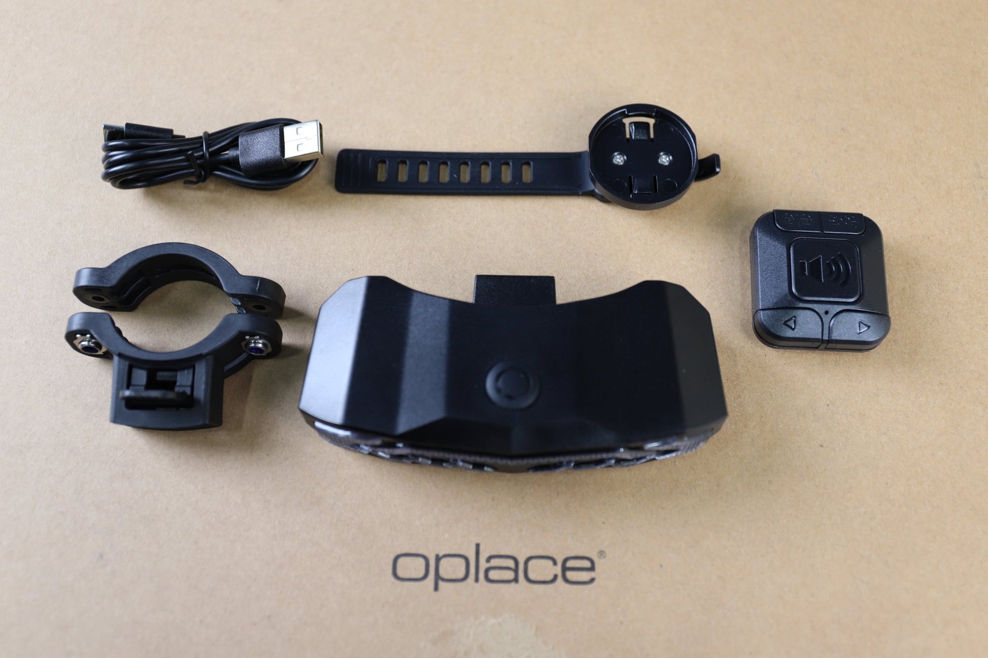 Smart Bike Tail Light with 110dB Siren Alarm, OPlace Gear Weatherproof Brake Sensing Rear Light, USB Rechargeable Safety Lamp - OPlace