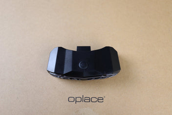 Rear-facing brake-sensing bike tail light illuminated