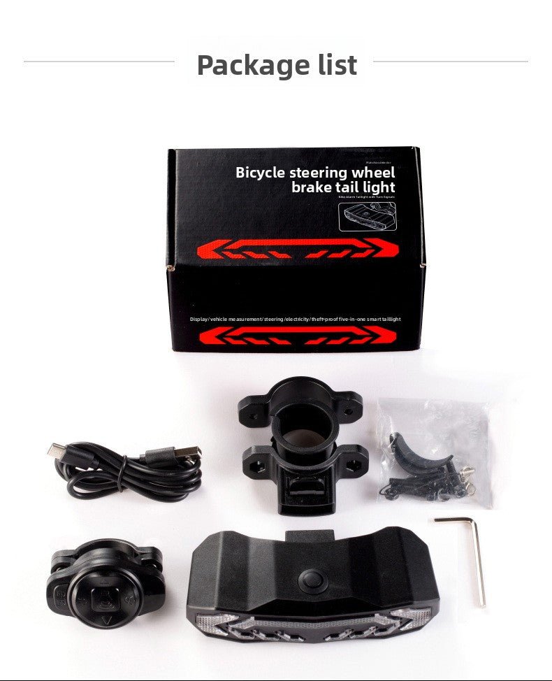 Smart Brake - Sensing Bike Tail Light with 110 dB Alarm | USB Rechargeable Rear Light - OPlace